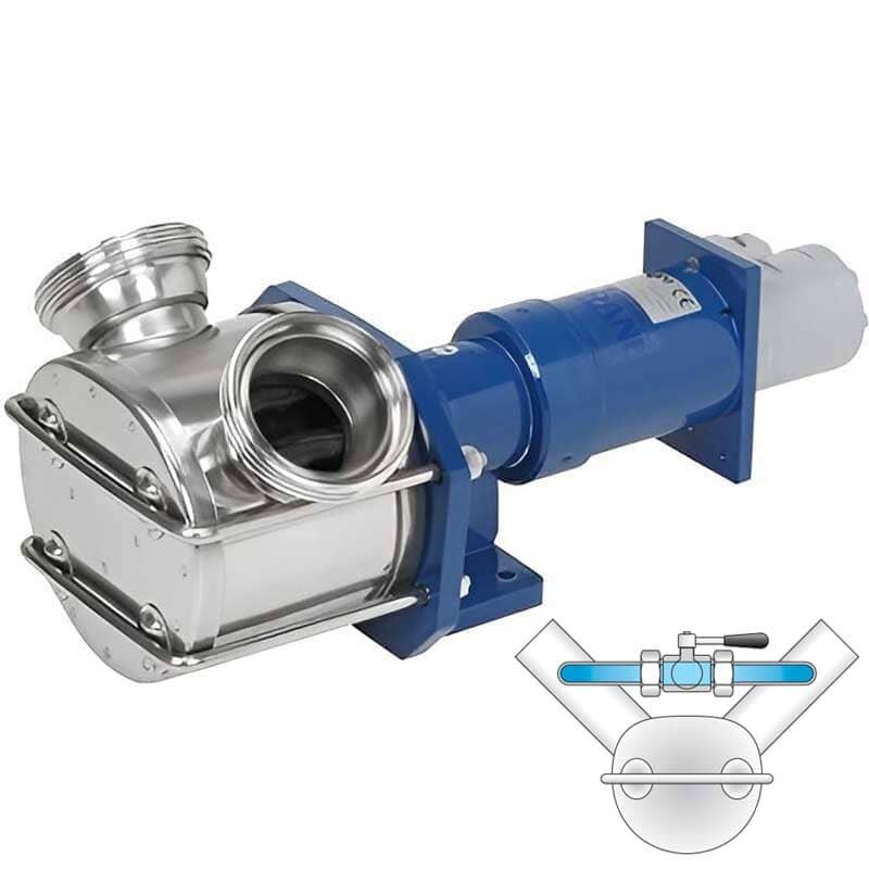 Bomba de impulsor para bombeo de líquidos delicados LIVERANI MID MAXI 80 +BY-PASS NR 50cc 150-600rpm con accionamiento hidráulico