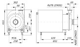 Насос фармацефтический AISI 316L GU 42/60-7.5, 15 м3/ч, 64 м, 7,5 кВт, 380V, 2900 об/мин
