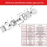 AlphaDynamic AD65 BARE SHAFT impeller pump for food and beverages (without motor)