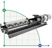 Bomba de tornillo SOLTEC BN063L01FYBST V110 con PU, 11kW, 30 m3/h, 4 bar para bombeo de sangre con y sin pluma