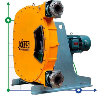 Industrial hose pump JXHIN-125-CI+ABS Plastic-EPDM-P, 66 m3/h, 22 kW, 16 bar, 380V