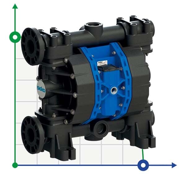 Bomba neumática de diafragma SEKO Duotek AF400 PVDF