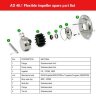 Pump for paste, AlphaDynamic AD40 oil.1 CC monoblock impeller (without motor)