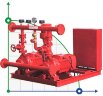 Automatic electric fire extinguishing pumping station BEEJ 50/8-10-3 (3 l/s, 80m, 7.5kW)