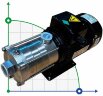 Horizontal multistage boiler feed pump DW(S)5-40/075, AISI304, 380V/50Hz