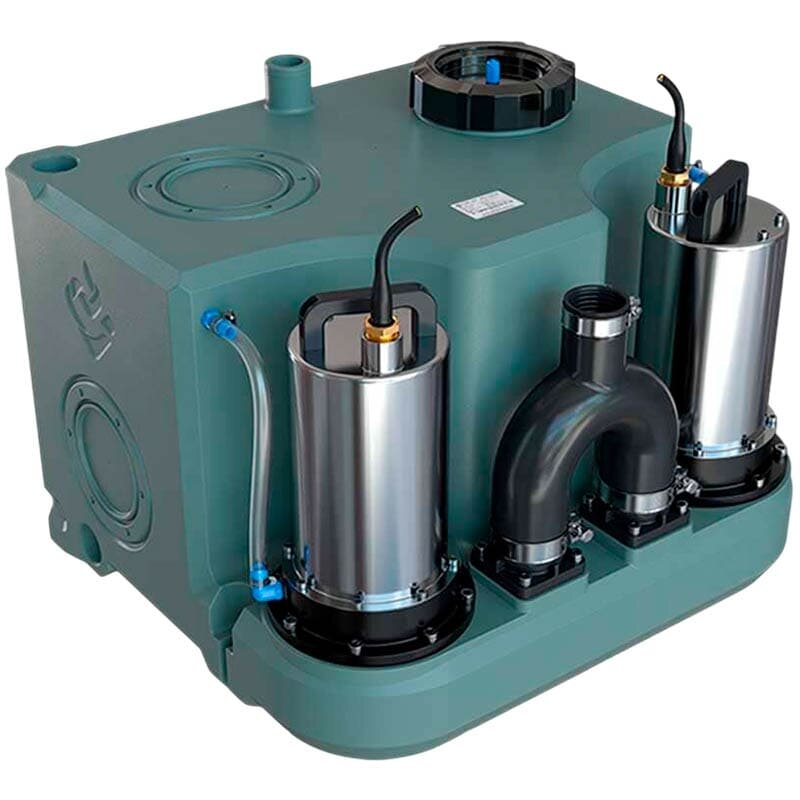 Ascenseur solo KNS pour chalets d'été, maisons privées avec deux pompes et un panneau de commande AIZL-1100W Double, 27/13, 1,1 kW, 220 V, 2800 tr/min