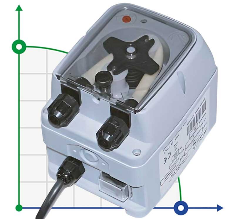 Pompe doseuse péristaltique AQUA PDP TEC-POOL 4-1 100-240VAC SANTOPRENE NOIR AVEC PRED.LEVEL