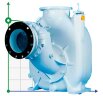 Selbstansaugende Pumpe für Schlackentransport P-10, 40/770, 75 kW, ohne Motor