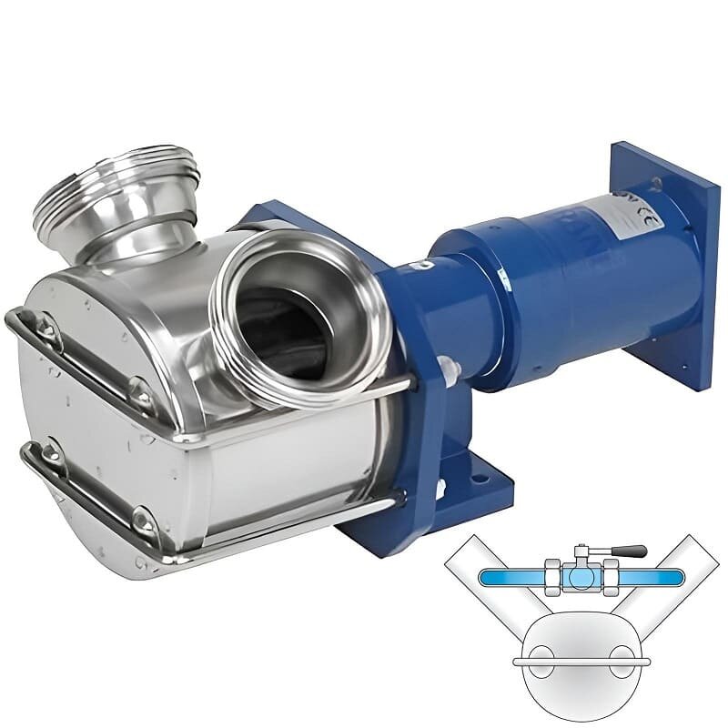 Bomba de impulsor para bombeo de mosto de uva LIVERANI MID MAXI 80 +BY-PASS NR 150-600rpm para motor hidráulico