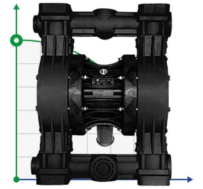 Pompe à membrane pneumatique RUBY 081V-P-TVT-T