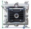 Pompe à membrane pneumatique RUBY 010S-P-NTSS-T