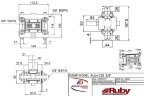 Pompe à membrane pneumatique RUBY 010S-P-NTSS-T