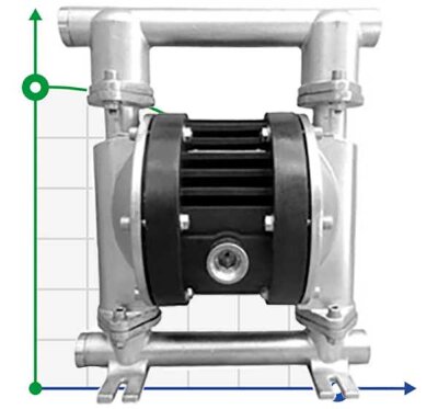 Pompe à membrane pneumatique RUBY 015S-P-TST-T