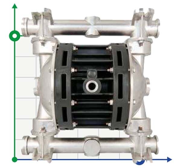 The pneumatic diaphragm pumps BOXER 100 AISI316 IB100A-HTTAT-C