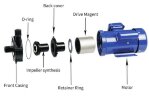 Bomba sellada de accionamiento magnético MD-F-257SAE-5V38AYS, PPH, 60L/min, 7.3m, 380V