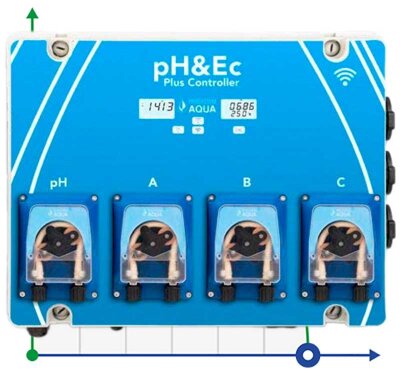 Автоматический контроллер pH&amp;Ec с измерением температуры воды и тремя насосами для дозирования удобрений с Wi-Fi
