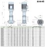 Multistage pump for cooling systems EVX 45/2-2a, 5.5 kW, 65 m3/h, 39m, 380V/T, AISI 304 (EBARA EVM)