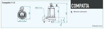 Submersible pump Dreno COMPATTA 1, M/G with Vortex impeller