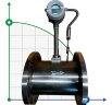 DN200 Mesure de la vapeur industrielle, débitmètre à vortex en acier inoxydable LUGB-D PN16 RF Bride DIN, 2.84-28.4 t/h, <1.6 MPa, <250°C, 4-20mA, ExdII