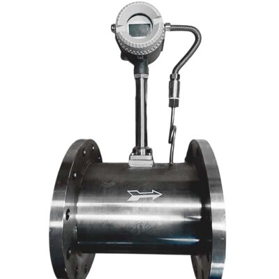 DN200 Process steam metering, stainless steel vortex flowmeter LUGB-D PN16 RF DIN flange, 2.84-28.4 t/h, <1.6 MPa, <250°C, 4-20mA, ExdIIBT6
