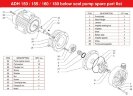 ADH 155 PVDF/B/7.5HP/TF/2800/BSP - bomba centrífuga horizontal