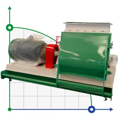 Дробилка молотковая ситовая для зерна FSFP 66*80 производительностью 5 т/ч, 90кВт