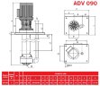 ADV 90/PVDF/250/0.75HP/2800/BSP - вертикальный центробежный насос