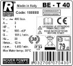 Pompe à anneau liquide BE-T 40 pour le lait